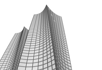 abstract architecture building vector drawing