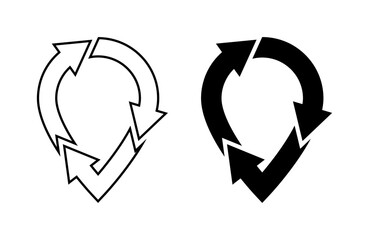 Recycle location icon set