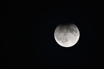 full moon lunar eclipse black background
