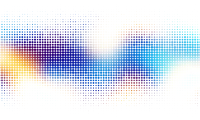 Fototapete White background with colorful dotted halftone pattern. Abstract design background © kastanka