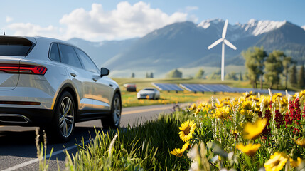 Explore innovative energy solutions with the ai interface and real-time data in scenic landscapes