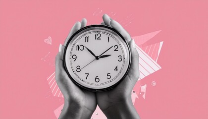 person holding clock