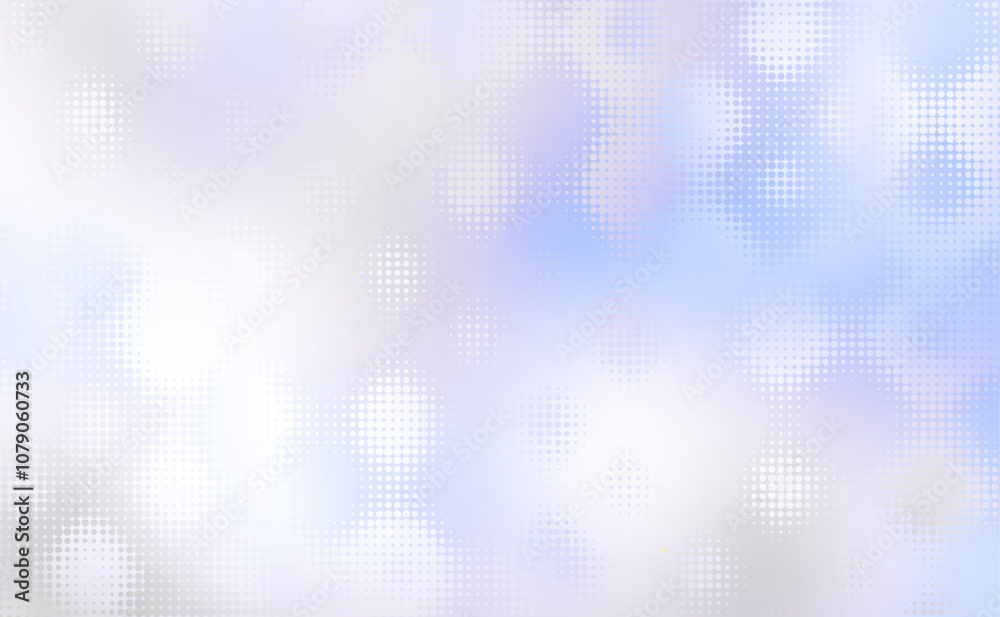 Poster Vector halftone gradient effect. Light pastel colours abstract background. Retro 80's style colors and textures