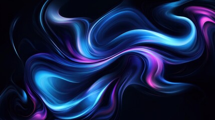 Obraz premium Abstract Swirling Blue and Pink