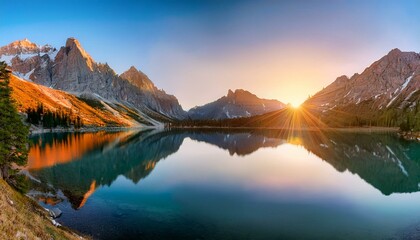 sunrise over the lake 