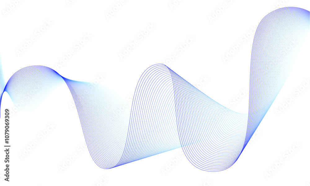 Leinwandbilder Vector abstract background with dynamic waves and lines. Illustration suitable for design