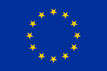 european flag with the yellow stars and the deep blue background is the symbol of the european community