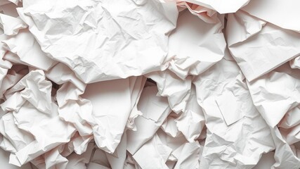 A close-up shot of a crumpled white paper with soft shadows, office, folded, creased