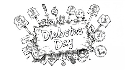 Obraz premium Embracing Diabetes: A Symbol of Resilience and Hope23