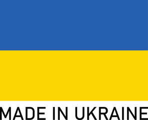 Fototapeta premium Made in Ukraine icon isolated on white background . Made in Ukraine stamp . Vector illustration
