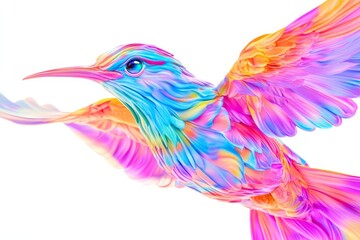 Obraz premium Colorful Hummingbird in Flight