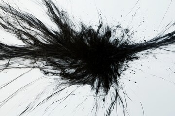 Obraz premium Dynamic Black Liquid Abstract Art