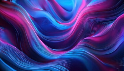 Obraz premium Vibrant Neon Fluid Art: Dynamic Swirls of Electric Blue, Pink, and Purple in Abstract Liquid Form. Perfect for Futuristic Backgrounds, Creative Designs, and Digital Tech Aesthetics