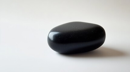 black round vibrant stone on white