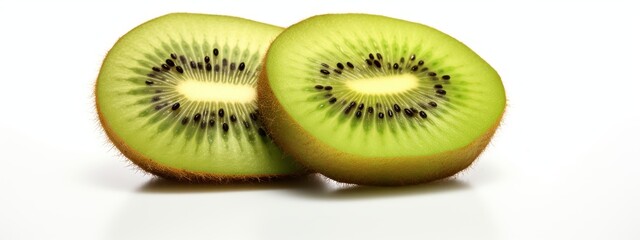 Fototapeta premium beautiful and ripe kiwi on a white background.