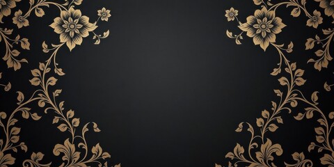 Luxurious charcoal floral wallpaper with intricate design and texture, wallpaper, design, decor