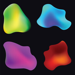 Set Of Colorful Gradient Shape 