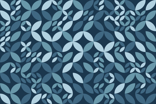 Interconnecting circles and ovals abstract retro fashion texture