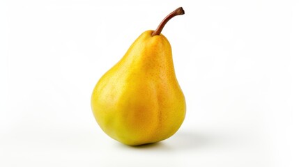 beautiful and ripe pears on a white background.
