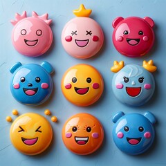 Obraz premium Versatile emoji templates for campaigns
