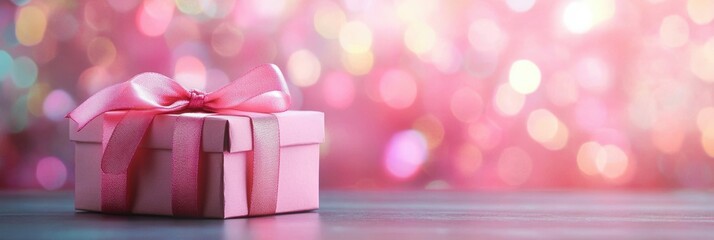 Lovely pink feminine tone gift box for Valentine’s Day, Mother's Day.