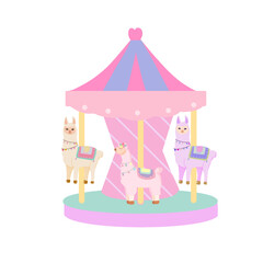 Pink Carousel illustration 