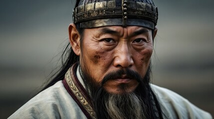 Mongolian Warrior Portrait