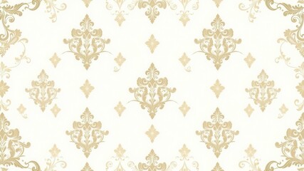 White damask wallpaper with elegant floral patterns perfect for adding a touch of sophistication to any room, patterns, home decor, background
