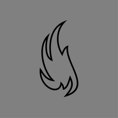 vector logo design fire outline minimalist