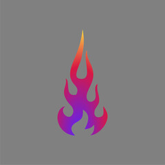 vector logo design fire colorful minimalist