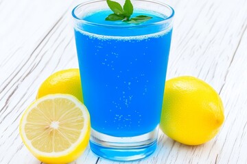 Fototapeta premium Refreshing Blue Lemonade Drink