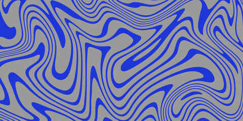 Abstract Wavy Lines Geometric Texture. Trendy Acid Abstraction Pattern. Vector Optical Illusion Art Illustration.