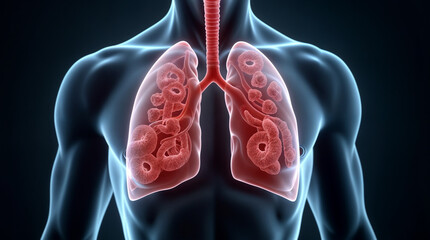 Human Respiratory System Illustration