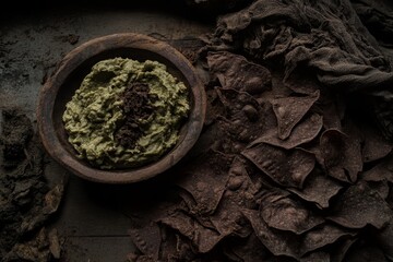 Rustic Avocado Dip and Chips