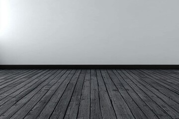 Fototapeta premium empty of Empty black wooden table with white wall texture in background. , isolated on white background, , copy space, copy space for text,