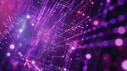 Fototapeta premium Purple Network Abstract