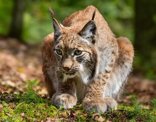 Fototapeta premium lynx in the forest