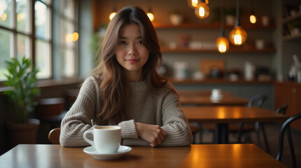 Cozy Cafe Moment with Coffee