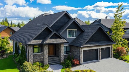 Roofing service promotional flyer template showcasing professional roofing solutions