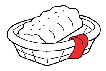 Basket with Folded Clothes and Towel