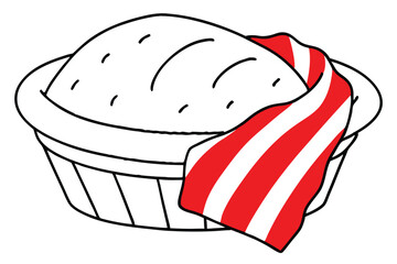 Laundry Basket with Folded Clothes and Towel