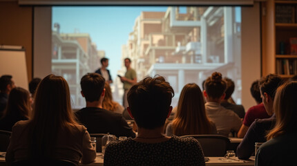 Fototapeta premium Engaging Presentation in Modern Space