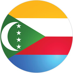Comoros Country Round Flag Vector
