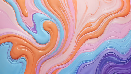 bright pastel colours pink, blue, purple and pink liquid paint backgrpund