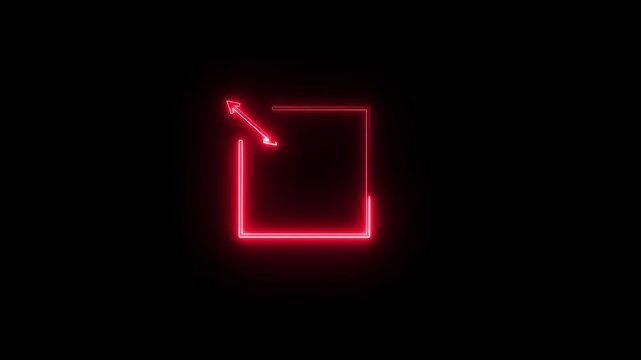 neon direction arrow icon animated video