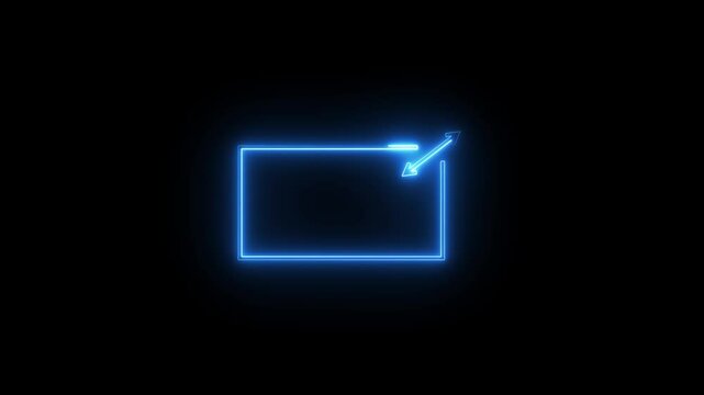 neon direction arrow icon animated video