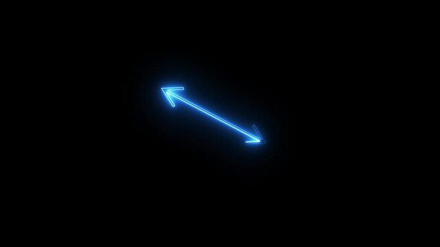 neon two direction arrow icon animated video