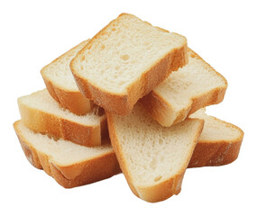 PNG Sliced bread arranged in a neat pile on a surface