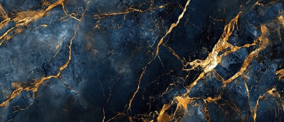 Dark marble texture with golden veins.