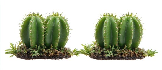 Charming mini cactus with vibrant green spikes perfect for adding a touch of nature to home decor
